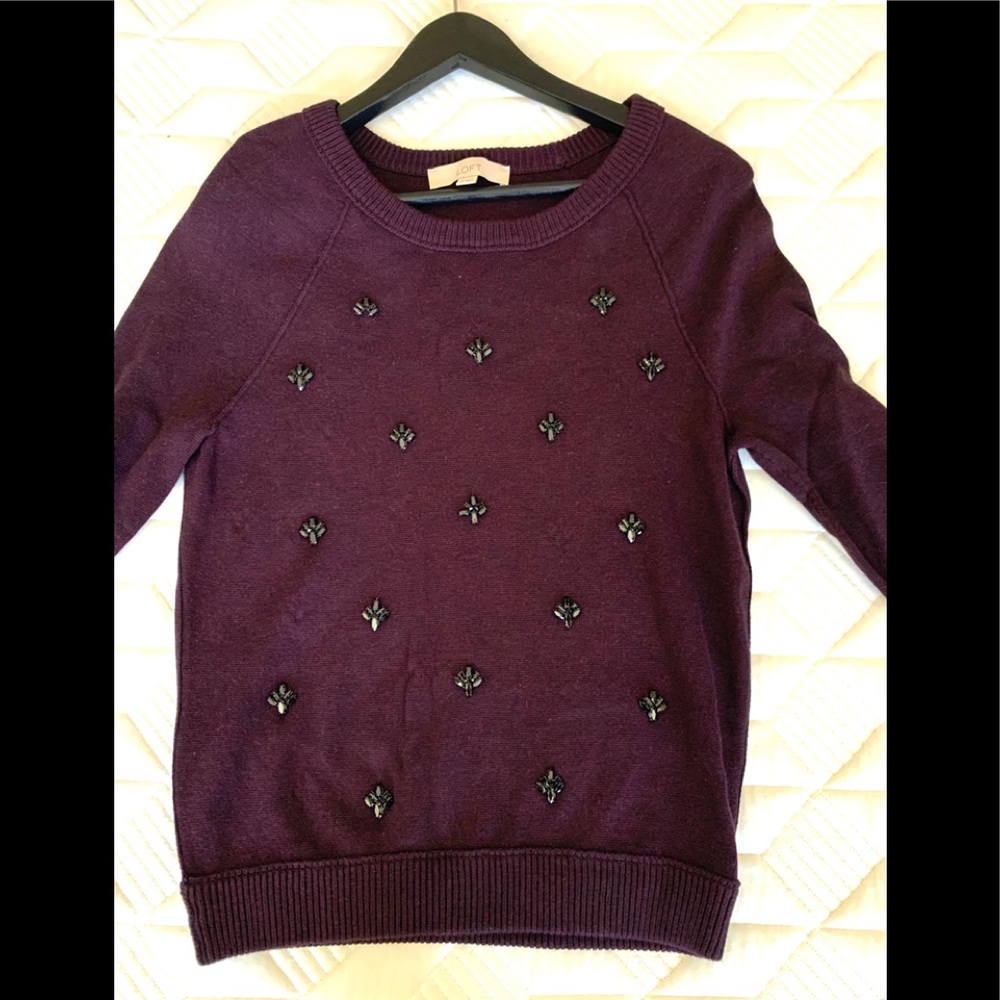 Loft embellished sweater (new)